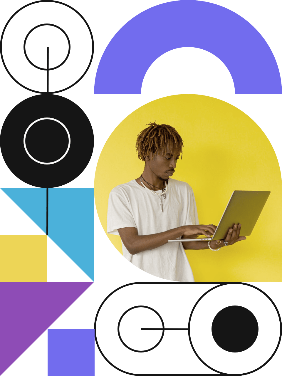 guy using laptop image